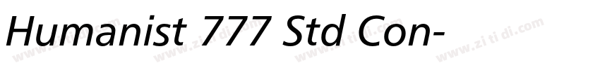 Humanist 777 Std Con字体转换 Humanist 777 Std Con字体转换
